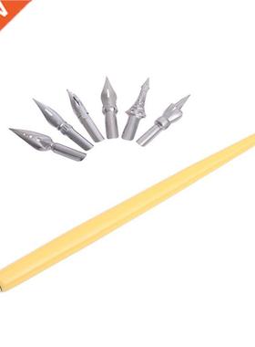 Wooden Manga Comc Englsh Callgraphy Fountan Dp Pen wth