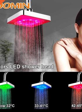 HOOMN Temperature Sensor LED Shower Head No Batteres