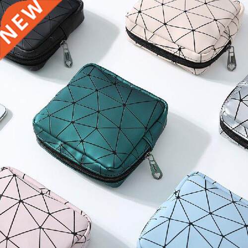 Portable Pad Storage Bag Multifunctional PU Leather Women
