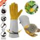 Breathable Gauntlet Gloves Pruning Leather Rose Long Pair