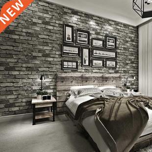 Modern Vintage Brick Textured Wallpaper For Walls Decor Embo