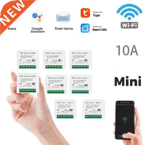 10A Tuya Wifi Mini  Smart Switch Led Light Smart Life
