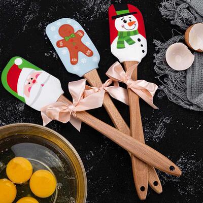 Santa Claus Snowman Gingerbread Man Print Silicone Butter
