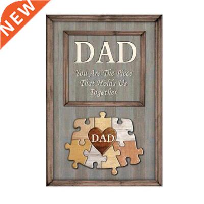 Father's Day  Wooden Puzzle Custom Love Heart Shaped