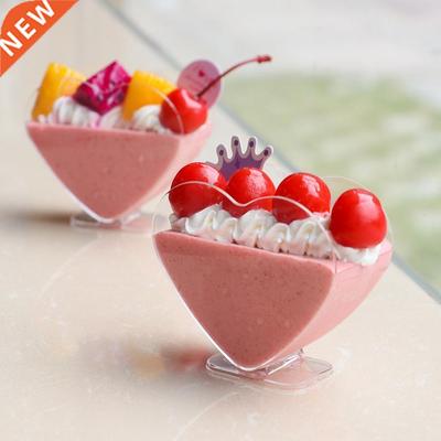 20Pcs/Set Dessert Bowl Heart Shaped Wide Opening Plastic Min