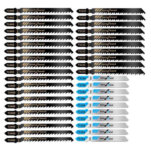 20Pcs/40Pcs Jig Saw Blade Electric Set Metal Wood Assorted B