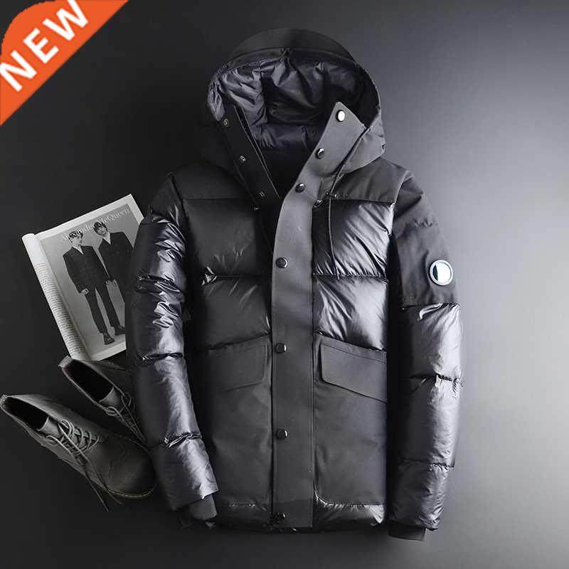luxury brand mens hooded white duck down jacket male feathe