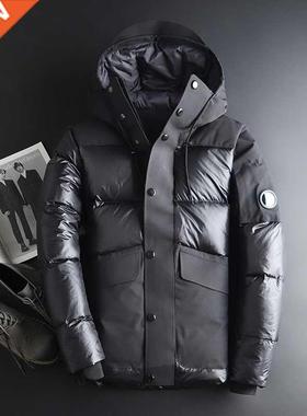 Luxury Brand Men's Hooded White Duck Down Jacket Male Feathe