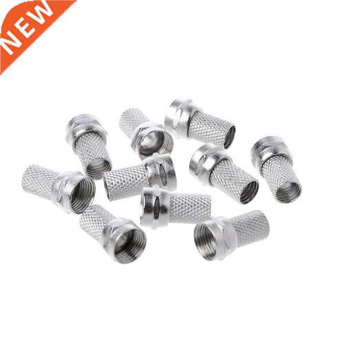 10 Pcs 75-5 F Connector Screw On Type For RG6 Satellite TV A