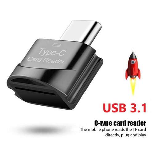 Mini USB 3.1 Type-c Card Reader Zinc Alloy Mobile Phone Exte