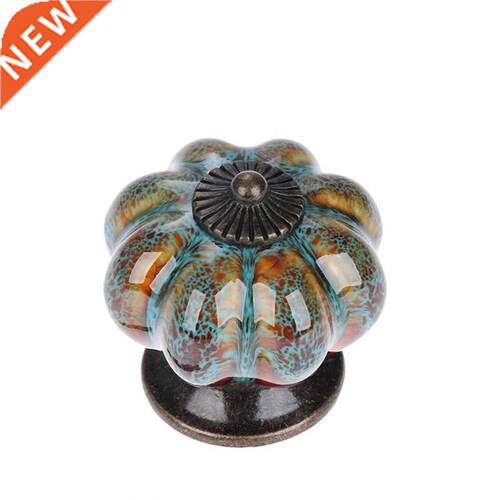 10Pcs/Set Ceramic Knobs with Colorful Knobs and Pumpkin Hand