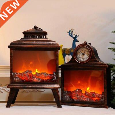LED Fireplace Lantern Christmas Halloween Decorative