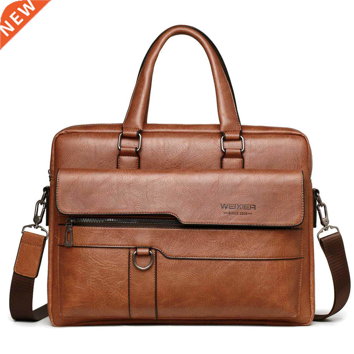 2022 Men Briefcase Bag High Quality Business Famous Brand PU