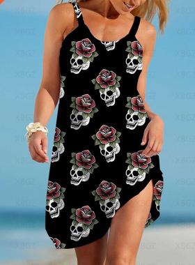 Women's Dress Top Woman Sling Summer Sveless Party Dresse