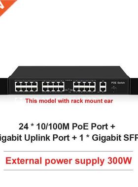4 8 16 24 Port 10/100M Network Ethernet Poe Switch 48V for C