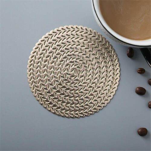 4PCS Round Placemats Restaurant Dinning Table Wheat Ear