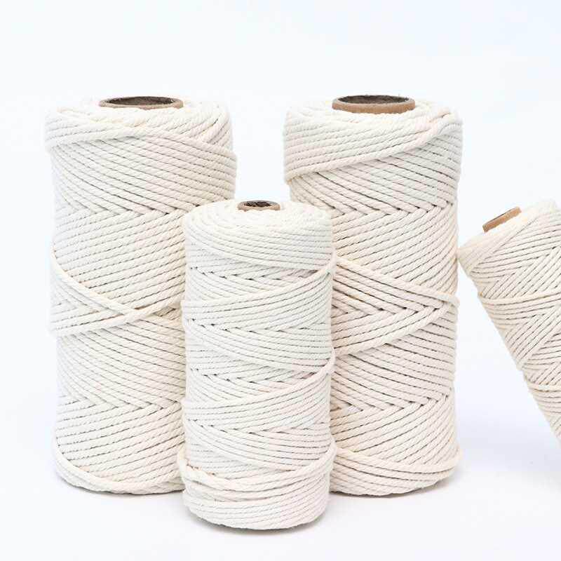 macrame cord 1/2/3/4/5/6/8/10mm natural cotton twisted