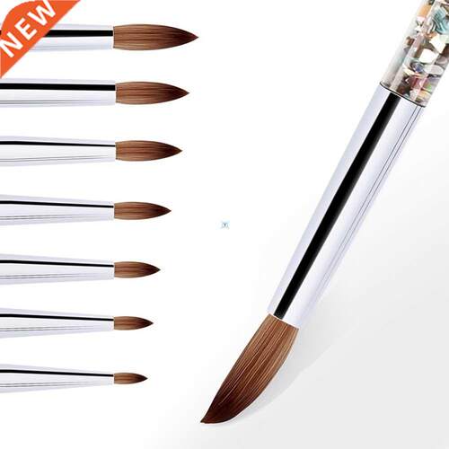 7 Sizes Nail Art Brush for Acrylic Powder Nylon Manicur