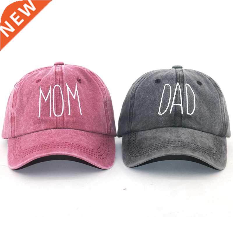 Letter embroidery MOM Dad hat 100% cotton washed fashion bas