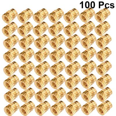100pcs M Thread Knurled Brass Threaded Heat Set Heat Resist