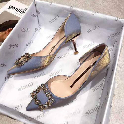 BJYL 2022 Spring New Women Bridal Shoes Wedding Shoes Faux S