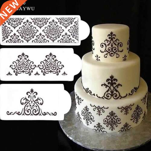 Pcs/Set Plastic Flower Fondant Cake Stencil Mould Border