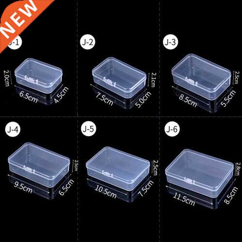 Mini Boxes Rectangle Clear Plastic Jewelry Storage Case Cont
