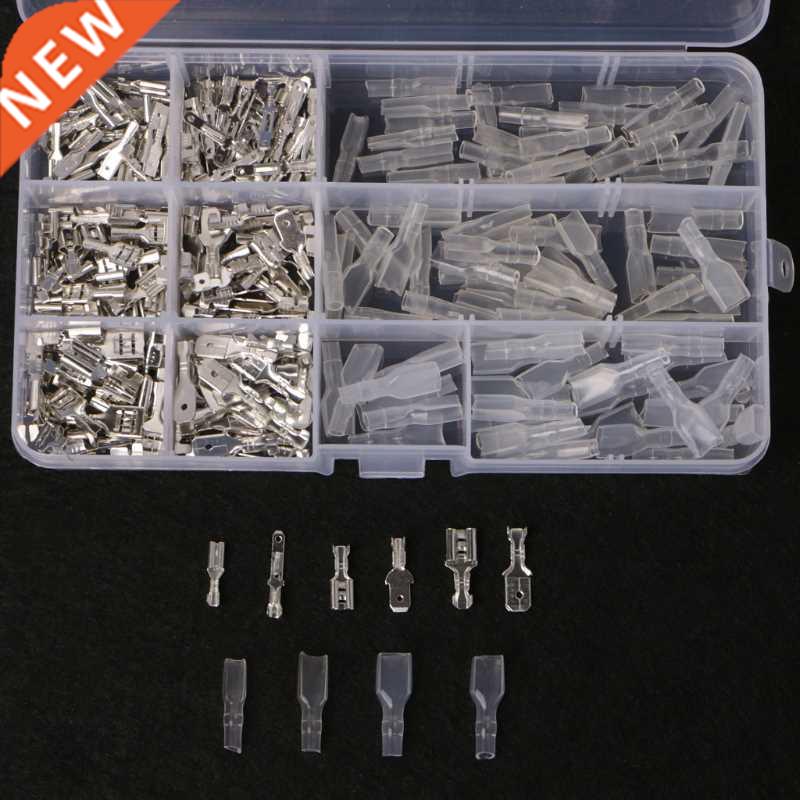 270Pcs/Set Female & Male Spade Crimp Terminals Electrica