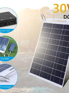 30W Solar Panel 5V Monocryalline USB Power Portable