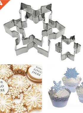 3Pcs/1Set Snowflake Biscuit Cutter Cookie Fondant Cake Mould