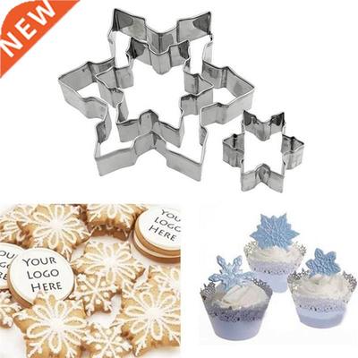 3Pcs/1Set Snowflake Biscuit Cutter Cookie Fondant Cake Mould