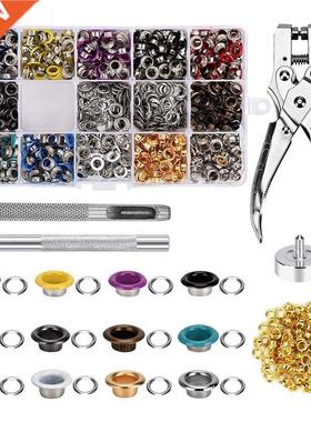 Eyelet Set,701 Pieces Eyelet Pliers Metal Eyelets 5Mm Gromme
