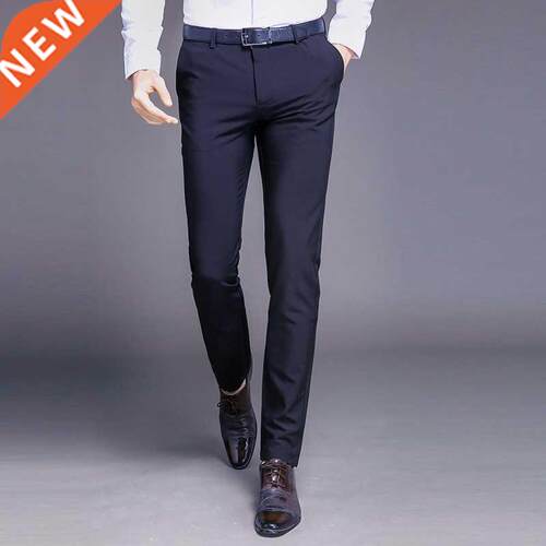 New Fashion High Quality Cotton Men Suit Pants Straight Spri