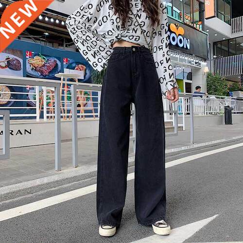 SLPBELY Woman Black Jeans Spring Summer Vintage High Waist W