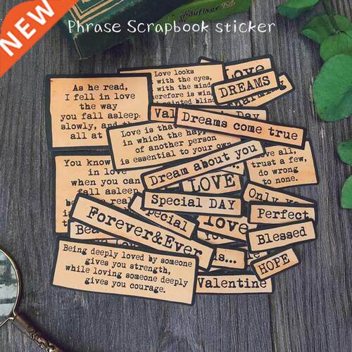 About Love Phrase Stickers Travel Junk Journal Stickers Scra