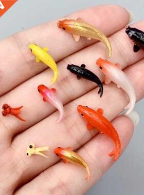 1/5pcs Doll House Toy Fishing Rod Mini Fishing Net Goldfish