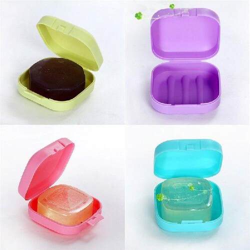 Candy Color Portable Soap Plastic Holder Travel Supplies