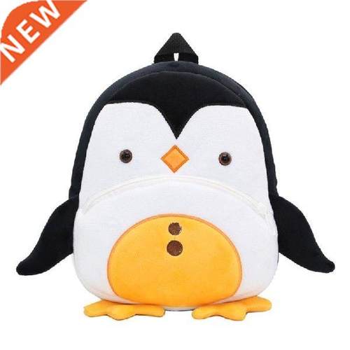 Cute Cartoon Penguin Toddler Backpack Soft Plush Kids