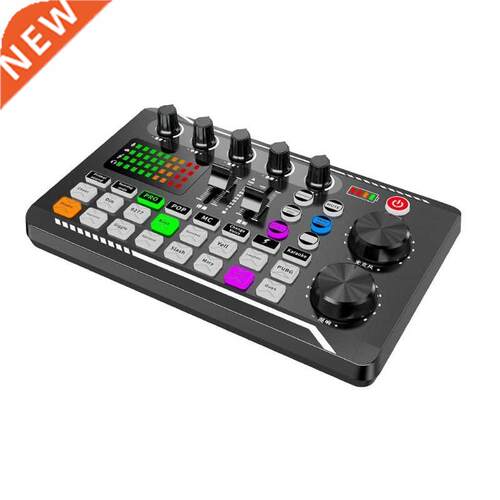 Interface F998 Sound Card 3.5mm Microphone Webcast Live Usb
