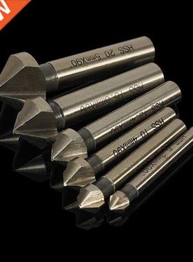 Round shank 6pcs  Flute 90 Degree HSS Chamfer Chamfering Cu