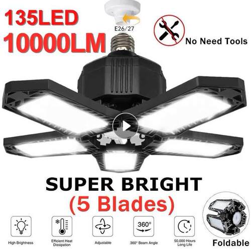 E27 Garage Light 10000LM LED Ceiling Lamp Light IP65