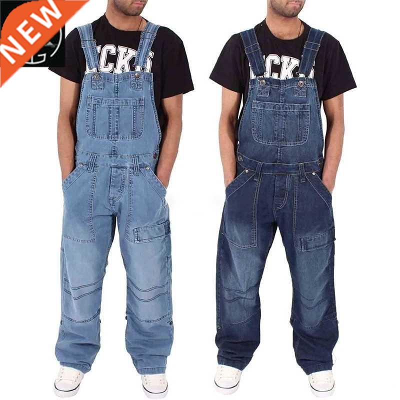 New Style Men Baggy Jeans Suspender Pants Fashion