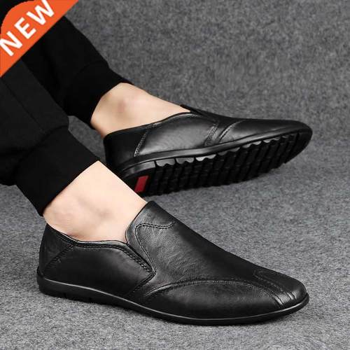 New Men Leather Shoes Big Size 47 Men Casual Shoes Soft Outd