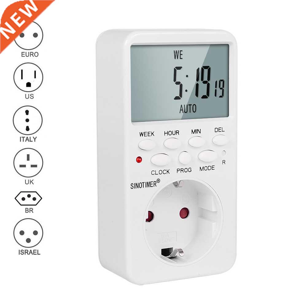 EU UK BR Plug Outlet Electronic Digital Timer Socket with Ti