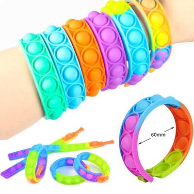 6PCS Bracelet Push Bubble Simple Dimple Wristband Decompress