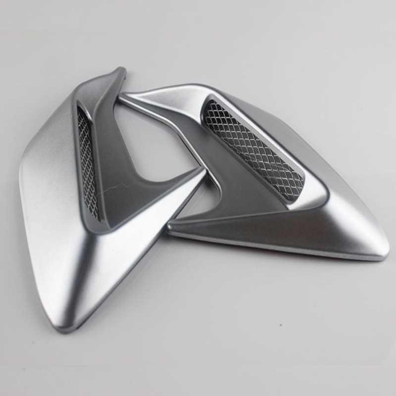 2 Pcs ABS Plastic Car Side Air Outlet Air Flow Mudguard Air