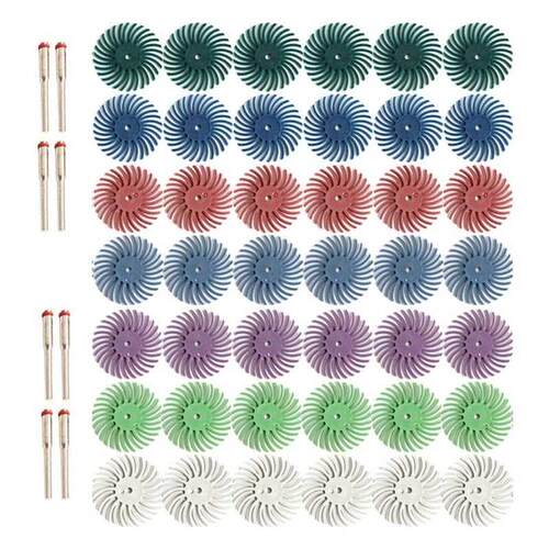 50Pcs 1 Inch Radial Bristle Disc Kit Abrasive Brush 3mm Shan