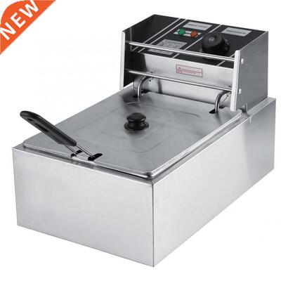 6L Stainless Steel Electric Deep Fryer with Basket for Comme