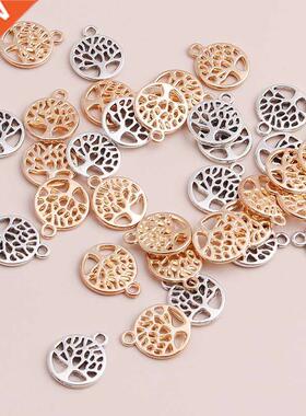 50pcs Smll Hollow Life e DIY Pendnts Necklces Vintge nt