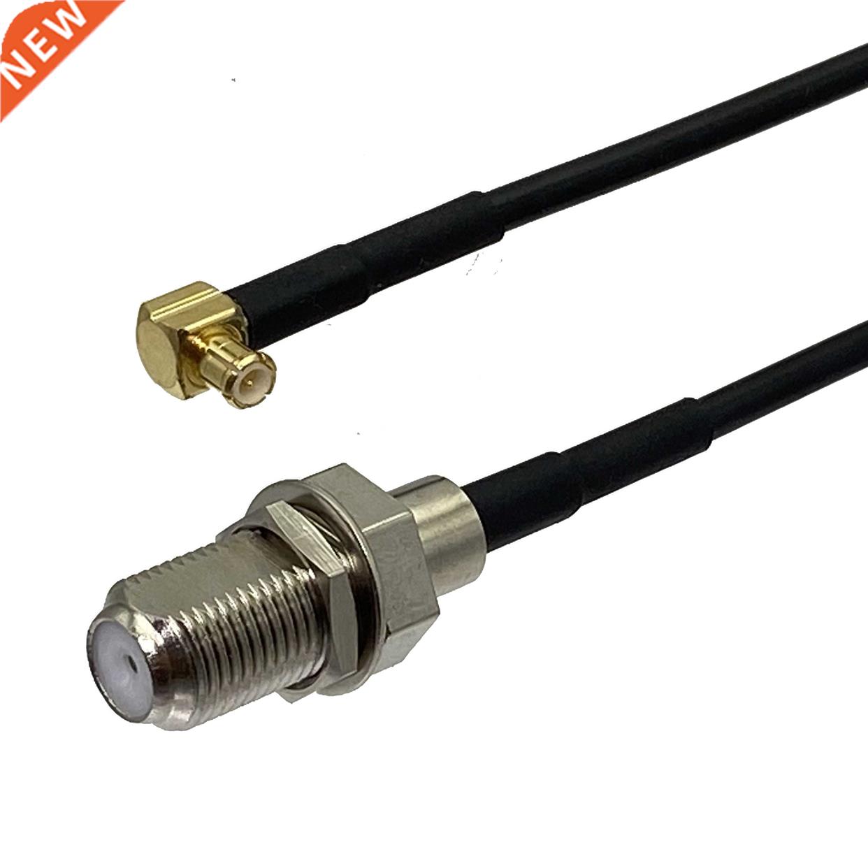 1Pcs RG174 F TV Female Jack Bulkhead Nut to MCX Male Plug Ri